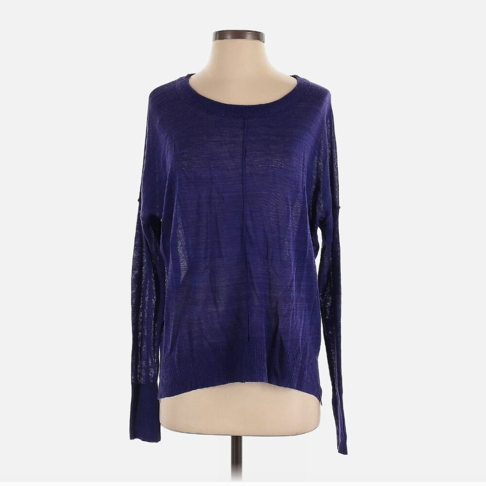 John & Jenn pullover sweater, see through, lightweight, Purple, Size M, NWT